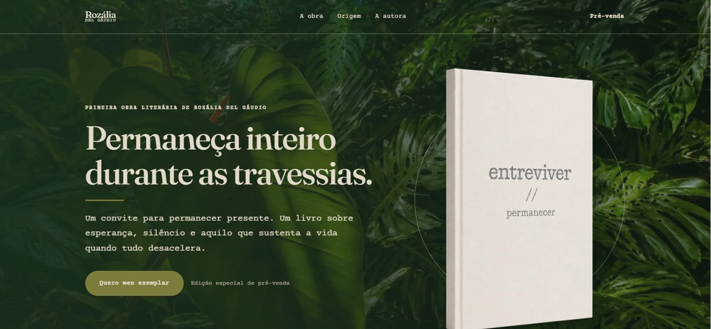 Landing page Rozália Del Gáudio